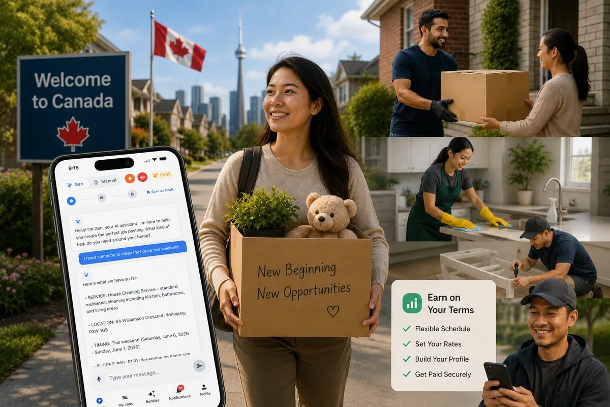 New to Canada? How HelperGen Helps Newcomers Settle In and Earn Income
